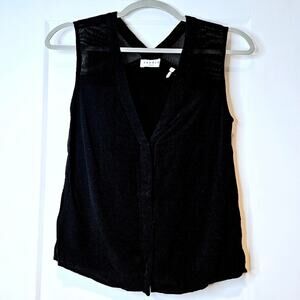Sandro Sleeveless Top With Mesh Detail